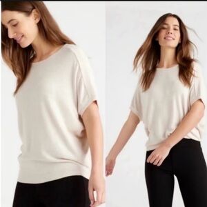 Quince Cream Brushed Lounge Tee